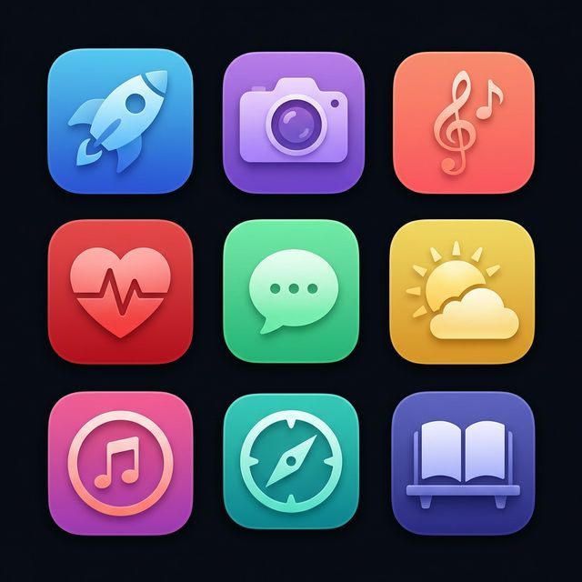 Gallery of AI-generated app icons